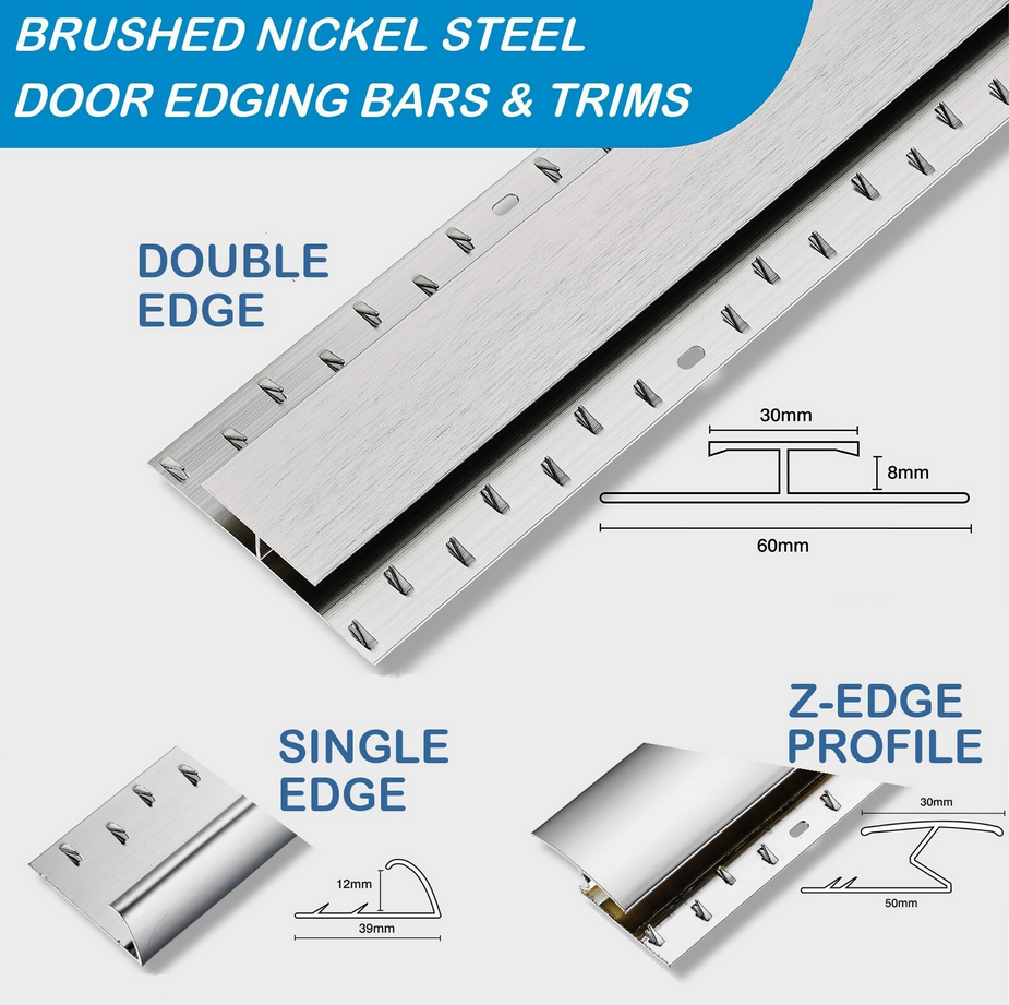 Brushed Steel Nickel Door Bars - loveflooring